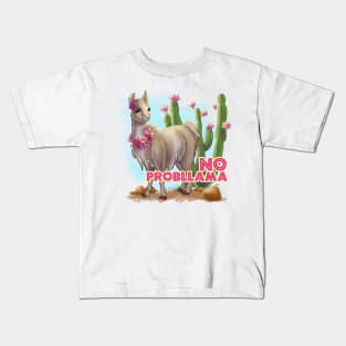 No Probllama Kids T-Shirt